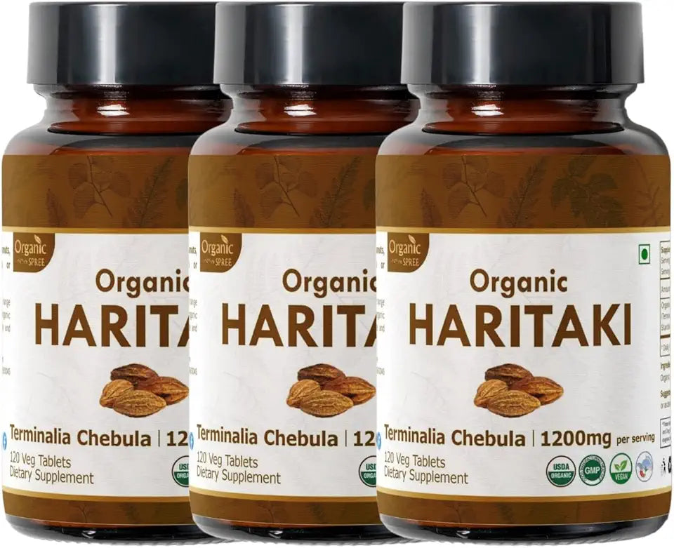 120 Tablets Terminalia Chebula Vegan USDA Certified Pack of 3 C32840