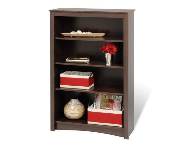 Espresso 4-Shelf Bookcase Y726