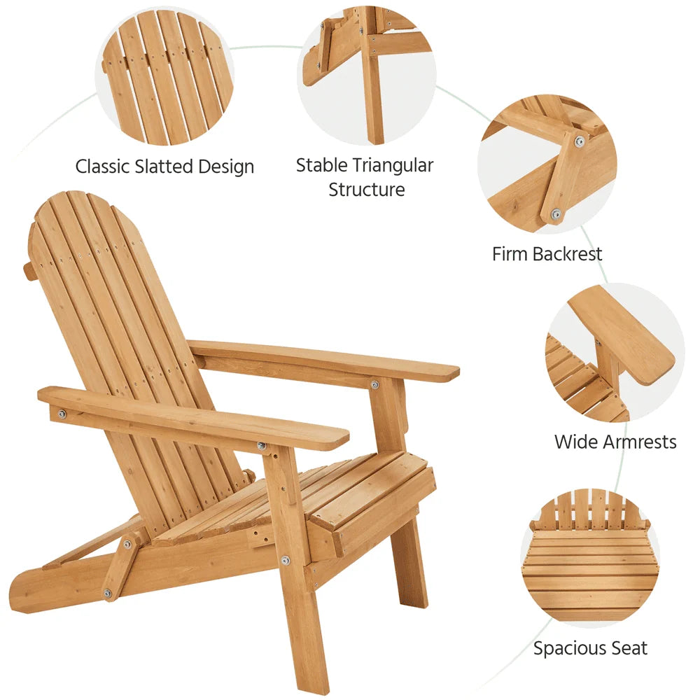 Solid Wood Folding Adirondack Chair P54045
