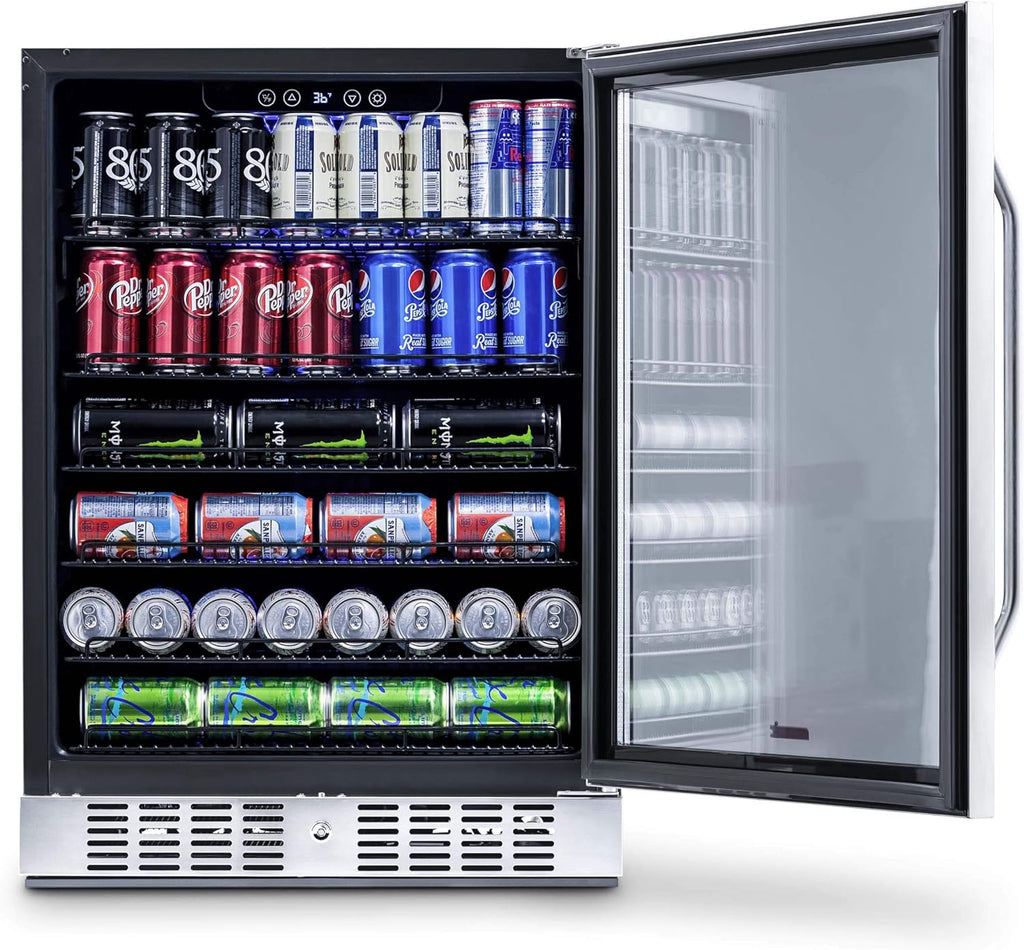 Large 177 Can Beverage Refrigerator Cooler Stainless Steel N546344