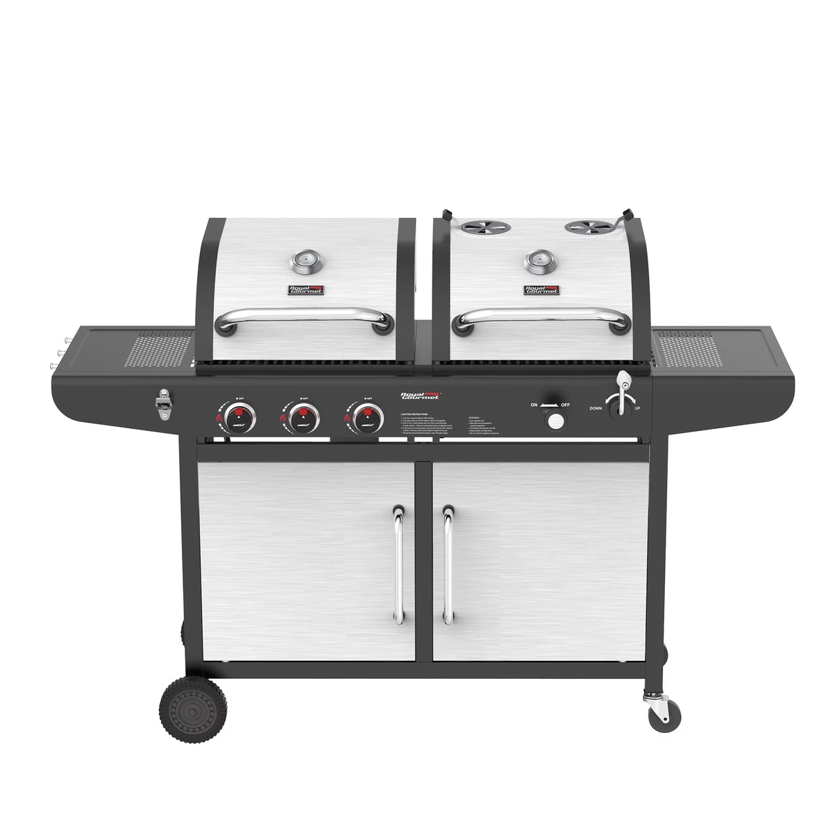 3-Burner Dual Fuel Gas and Charcoal Grill Combo S911370