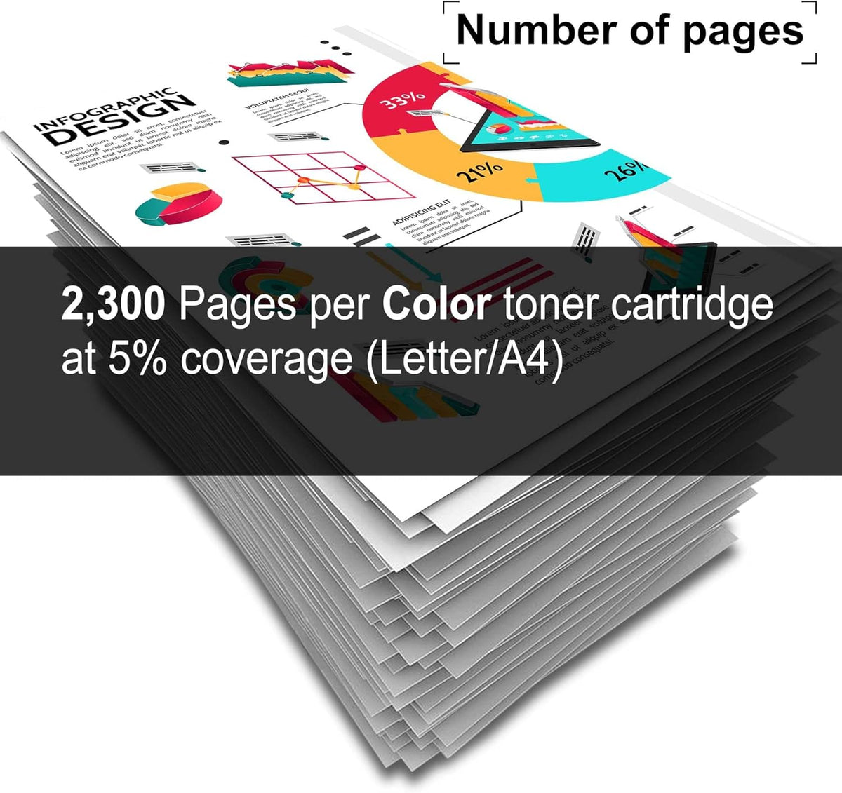 414A Compatible Toner Cartridge for HP Color Pro MFP M479fdw M454 Series Printer G501704