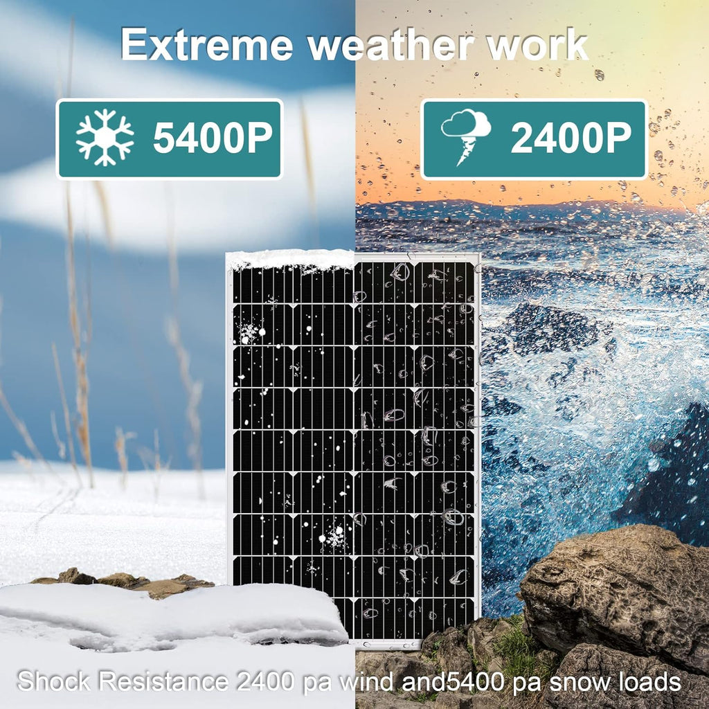 100 Watt 12 Volt Monocrystalline Solar Panel Y597