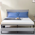King Size Metal Bed Frame with Fabric Headboard X2830