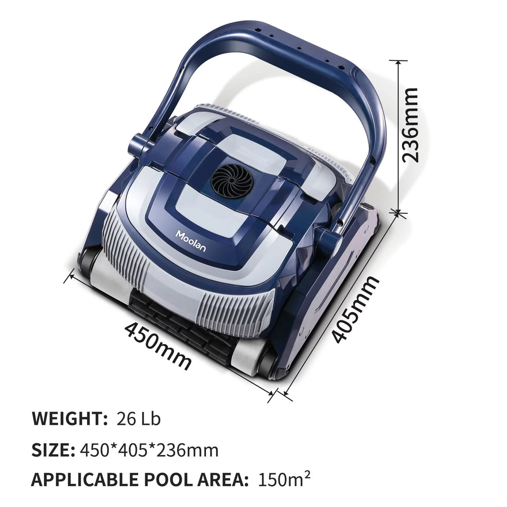 Automatic Robotic Pool Vacuum Cleaner with Self-Parking, Blue E6192
