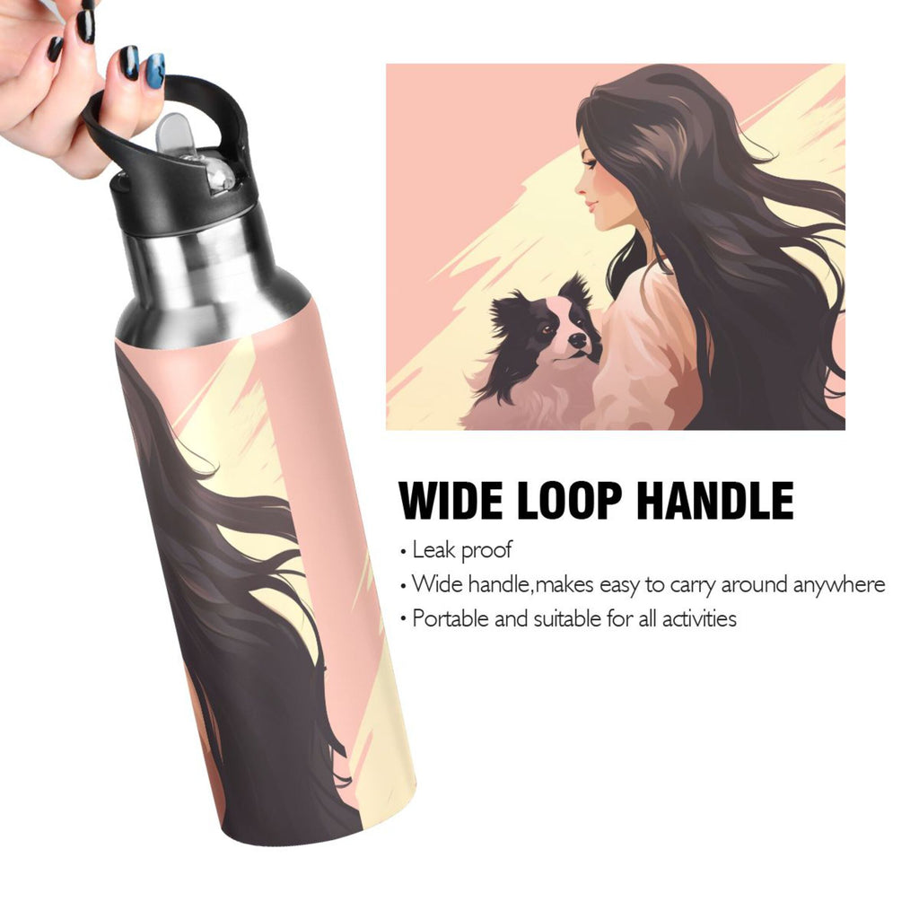 Insulated Stainless Steel Water Bottle with Straw Lid 20 oz Z34237