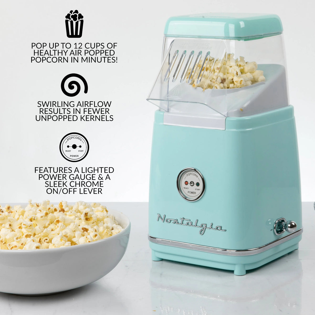 Retro 12-Cup Hot Air Popcorn Maker G669260