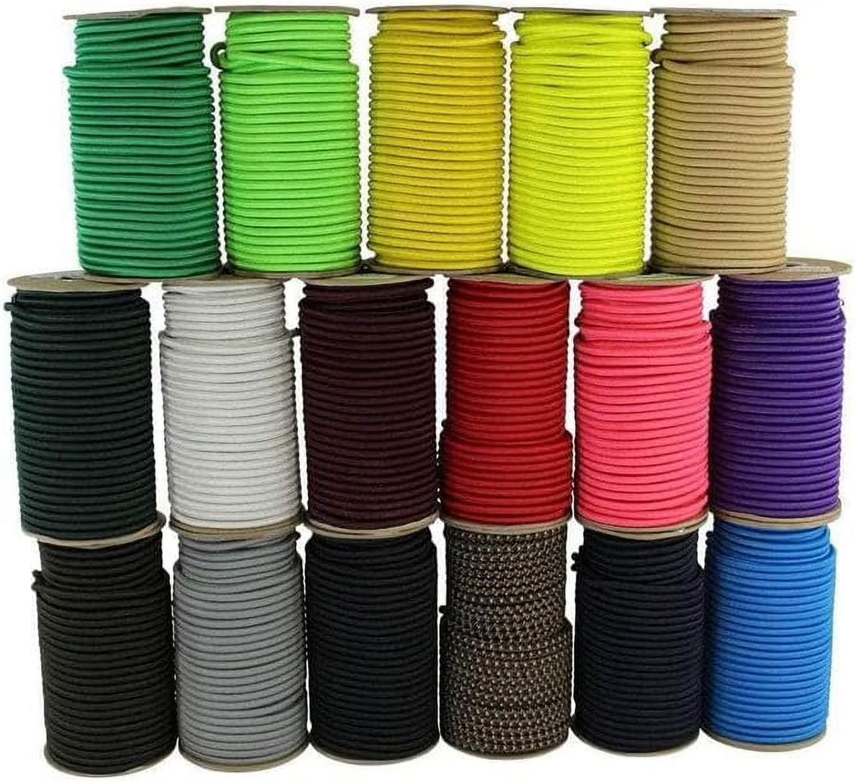 1/8" x 100ft Brown Dacron Polyester Bungee Cord K3435