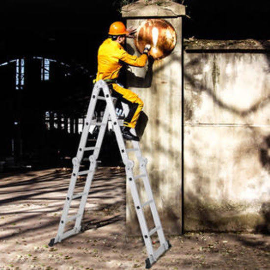 12.5ft Aluminum Folding Scaffold Ladder R831229