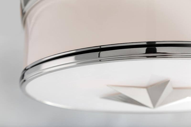 1 Light Polished Nickel Flush Mount G591