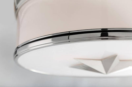 1 Light Polished Nickel Flush Mount G591