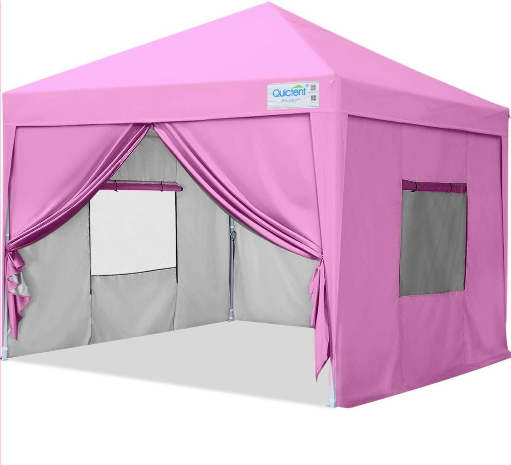8x8 Pop up Canopy Tent with Sidewalls and Mesh Windows N552