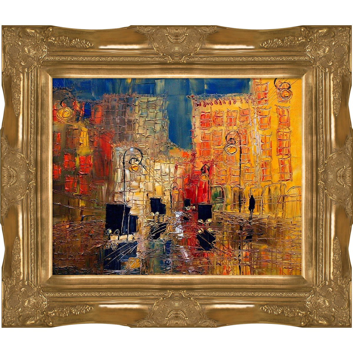 Rain Print with Victorian Frame, Gold Finish G13764