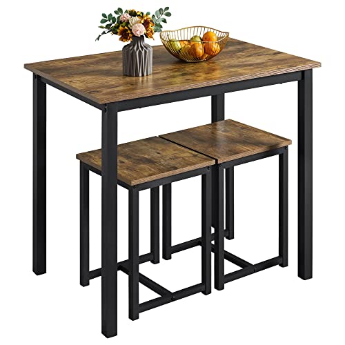 3 Piece Dining Table & Chair Set Gray C9778