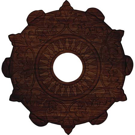 17 1/2x22OD x 4x22ID x 1x22P Hand-Painted Hickory Ceiling Medallion C65225