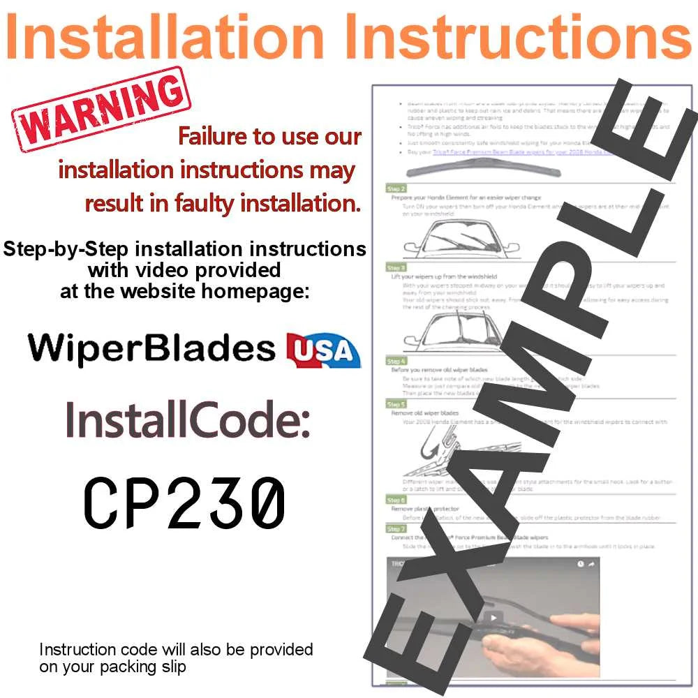 2008 Honda Element Wiper Blades (Set of 2) L3186