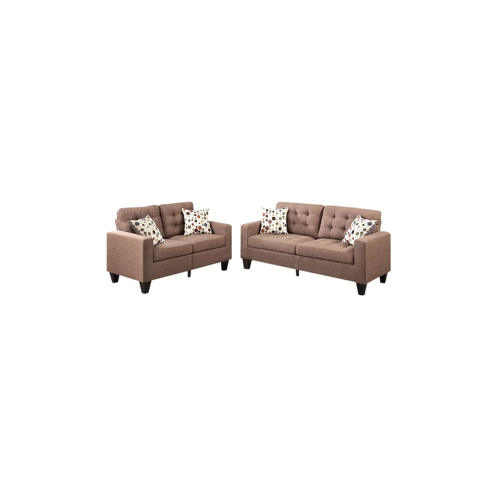 Linen 2 Piece Tufted Sofa Set U465