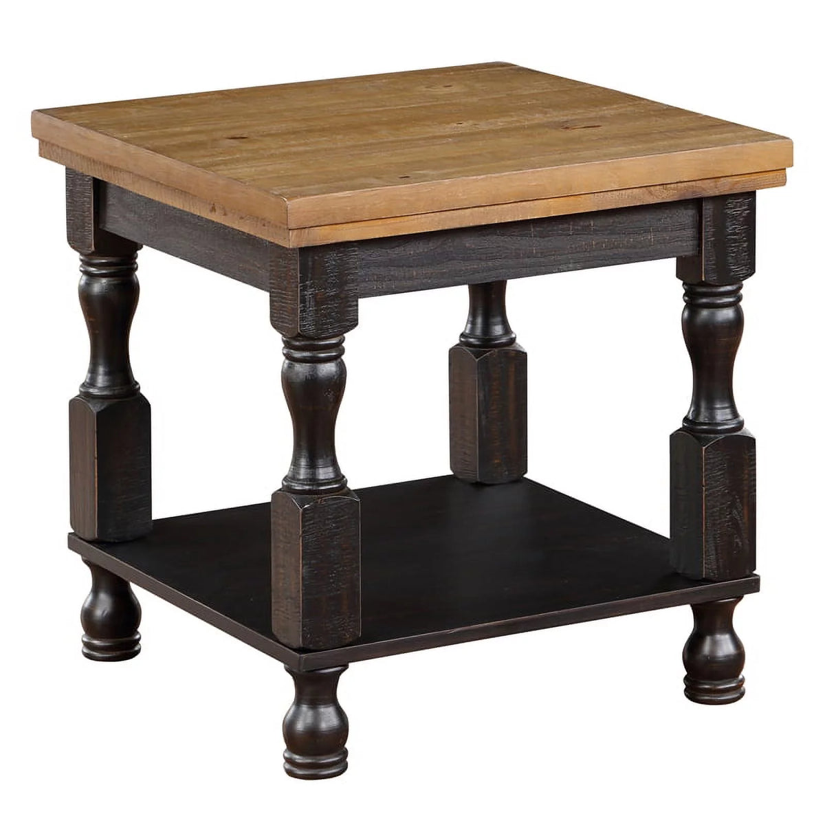 Solid Wood 1-Shelf End Table O52032