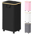 Gray 29 Gal Rolling Laundry Hamper with Lid R217432