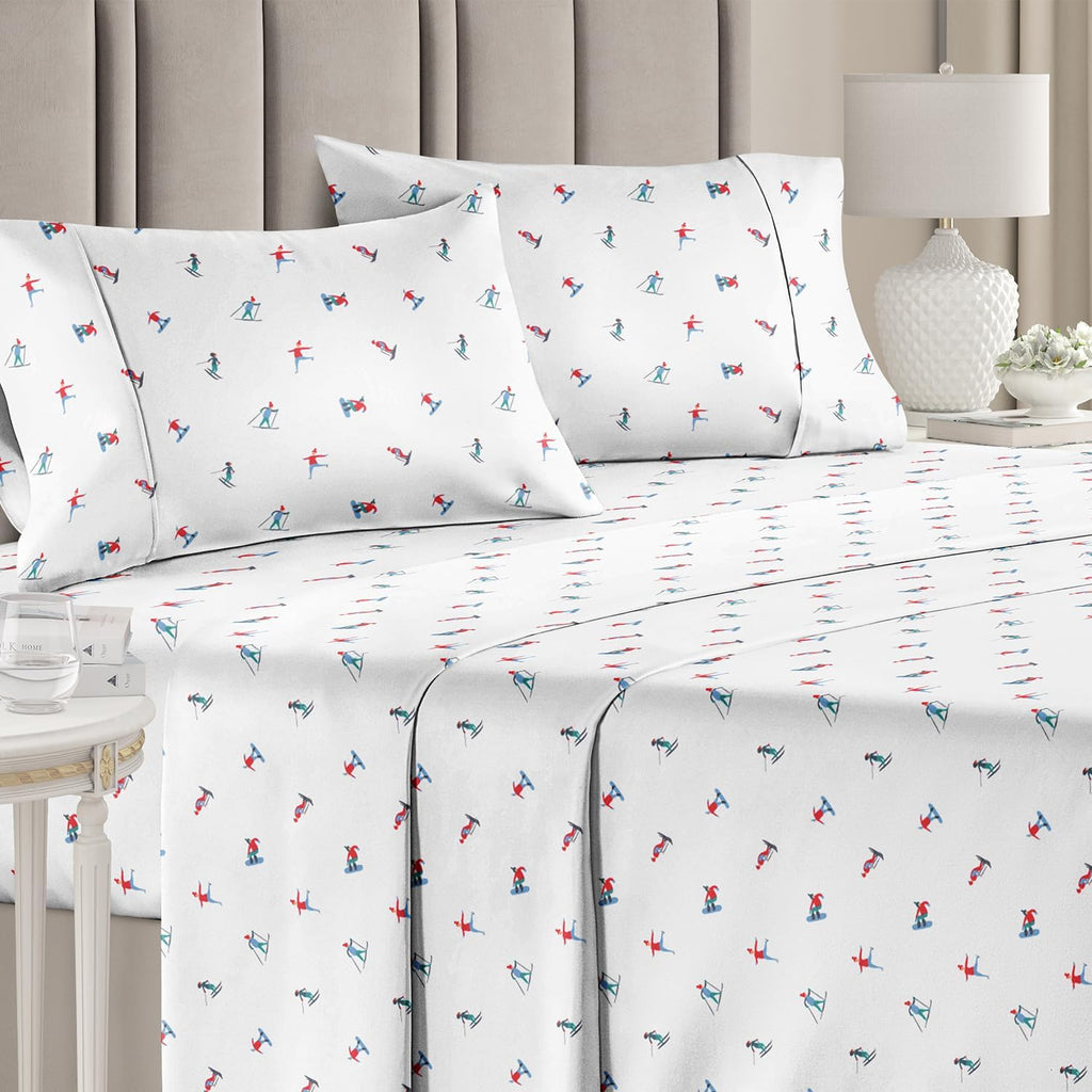 Queen Christmas Sheets 4 Piece Deep Pocket Sheet Set Z3043
