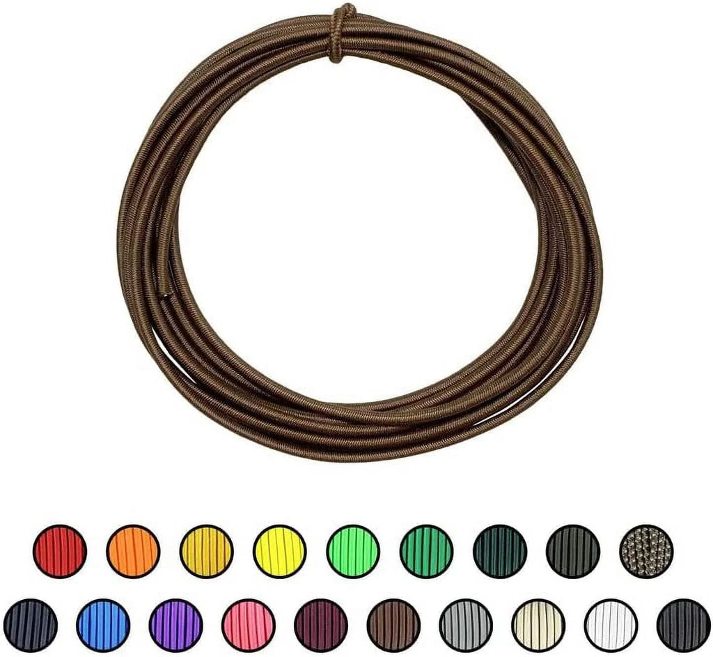 1/8" x 100ft Brown Dacron Polyester Bungee Cord K3435