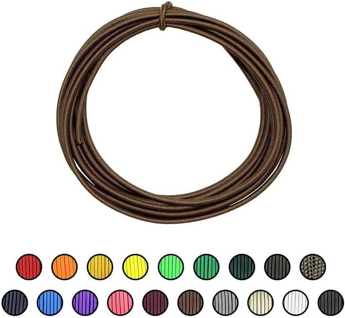 1/8" x 100ft Brown Dacron Polyester Bungee Cord K3435