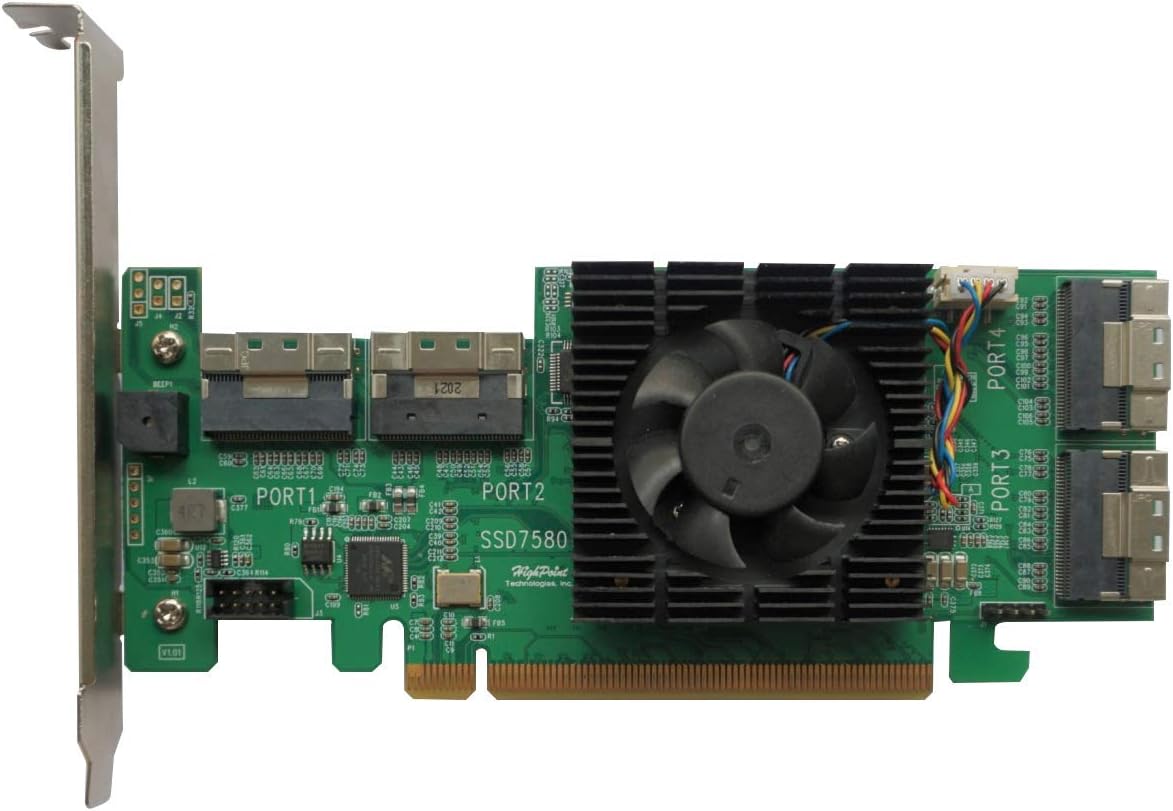 4-Port M.2 NVMe RAID Controller Card V291