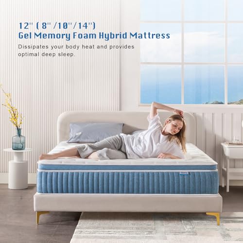 Queen 12 Inch Hybrid Gel Memory Foam Mattress Q654788