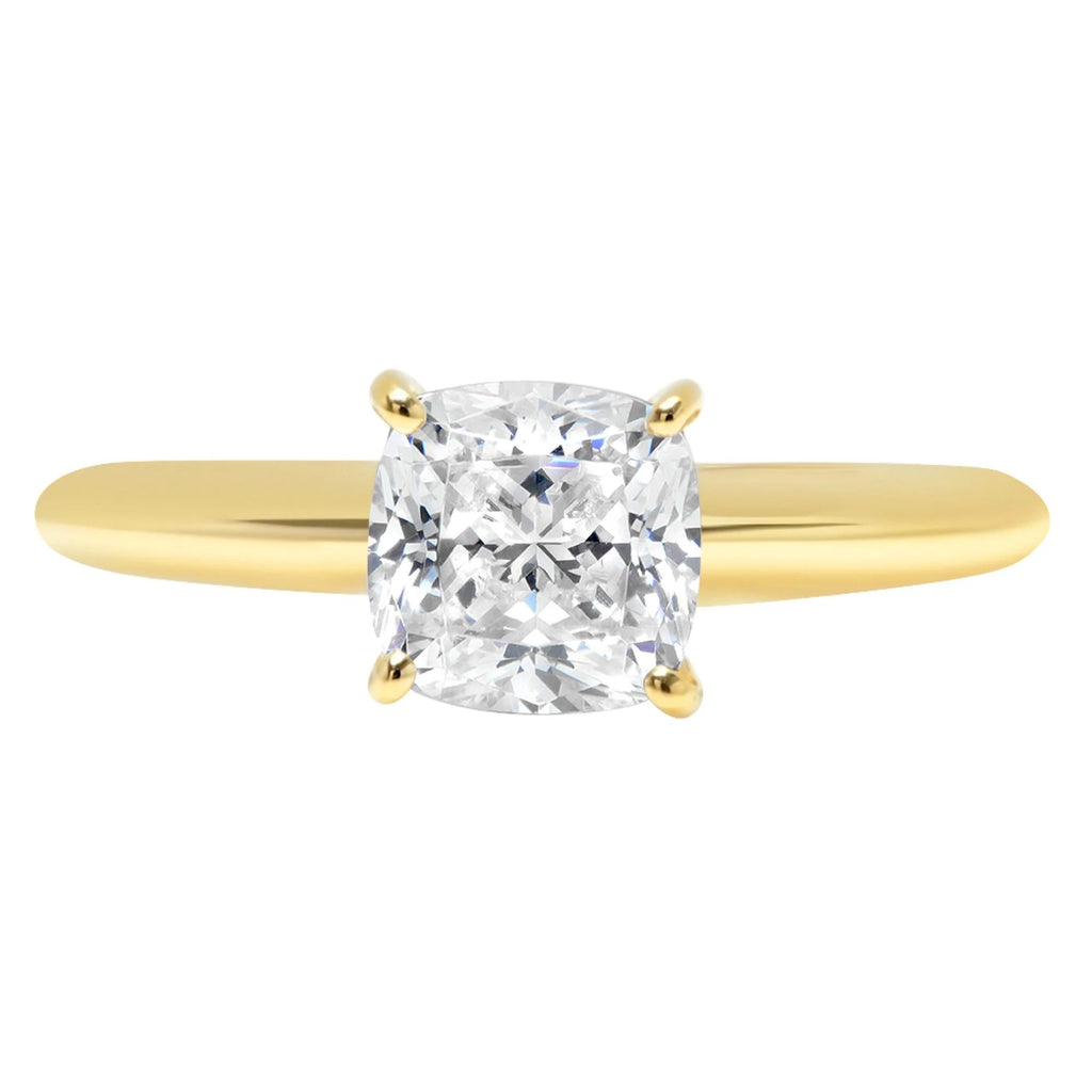 18K Yellow Gold Solitaire Engagement Ring size 3.5 Q579916