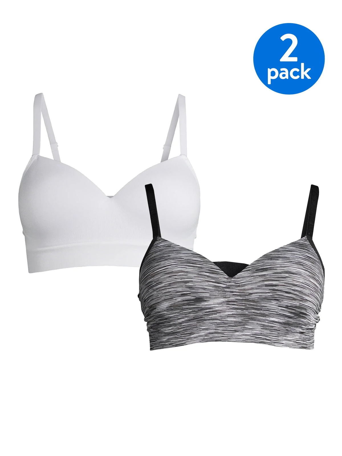 Seamless Comfy Bra, 2-Pack E867667