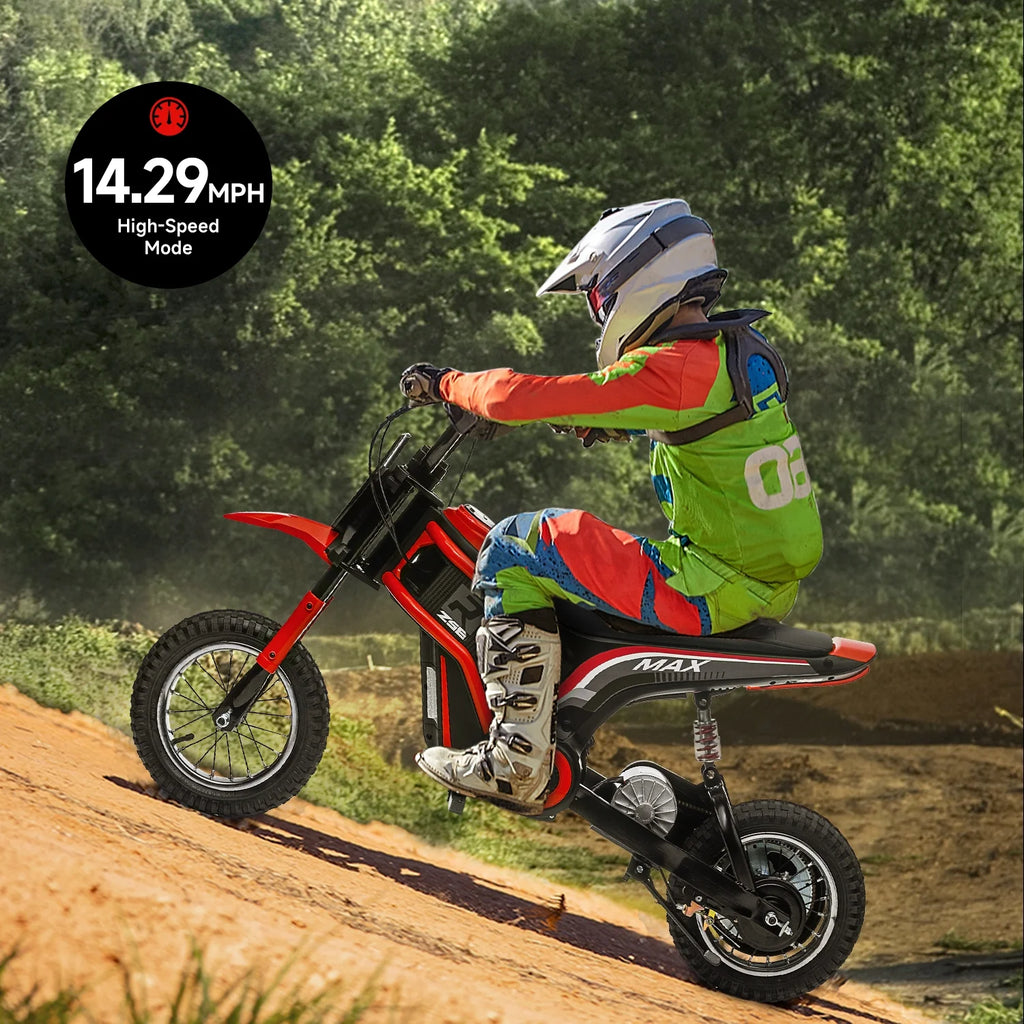 24V Electric Dirt Bike 350W with Leather Seat, Red X4111
