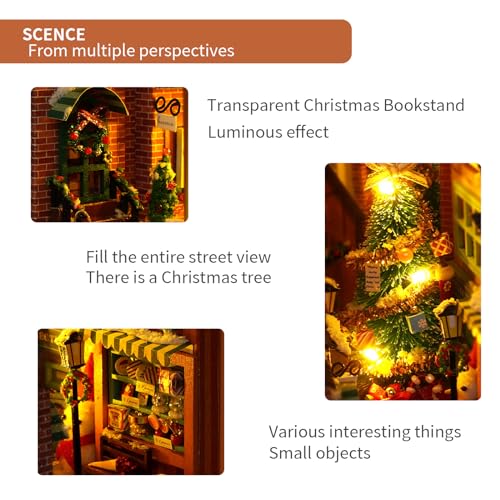 Miniature Dollhouse 3D Wooden Kit Bookshelf Decor B38593