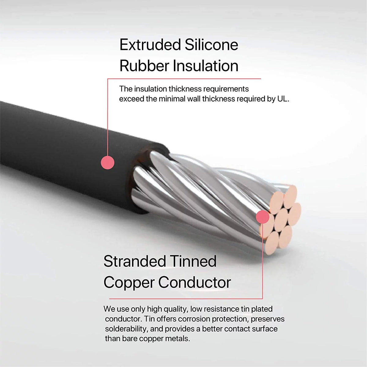 14 Gauge Black Silicone Wire 50 Ft A212