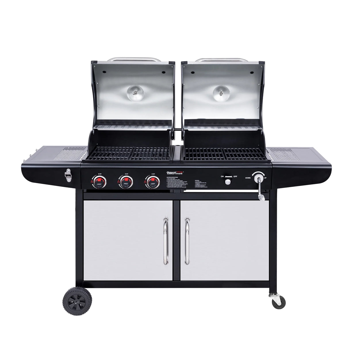 3-Burner Dual Fuel Gas and Charcoal Grill Combo S911370