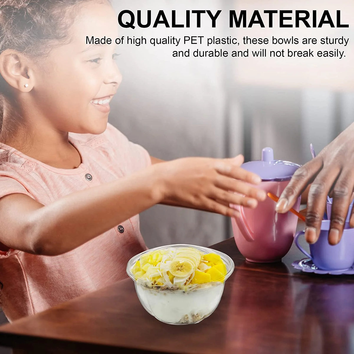 16 oz Clear Disposable PET Plastic Salad Container Pack of 30 R6011