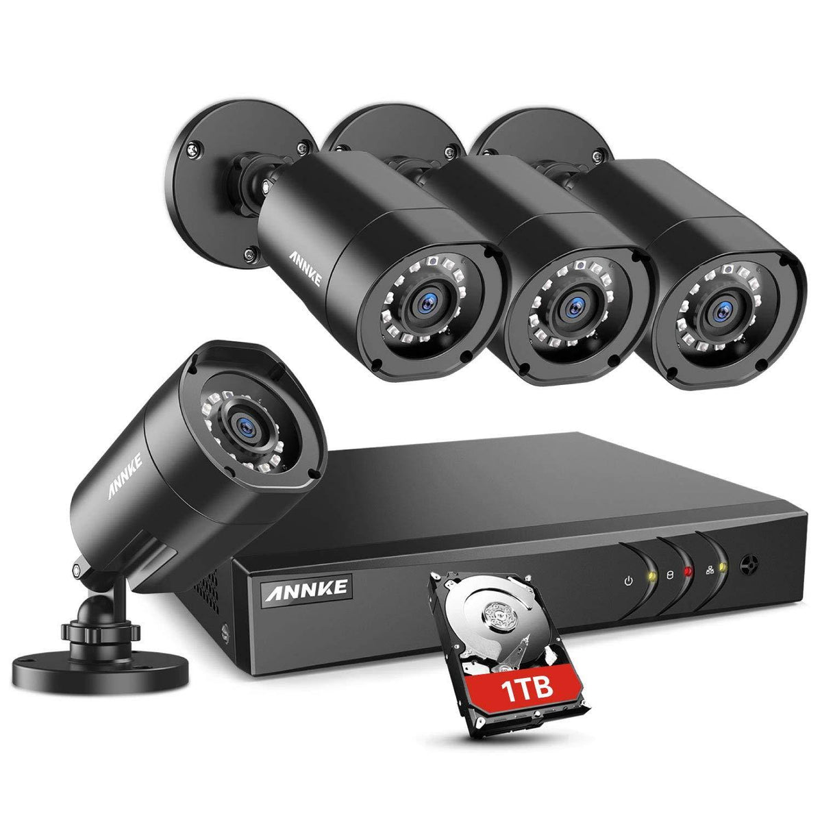 8CH 5MP Lite Security Camera System with 4pcs 1080p Cameras W2327