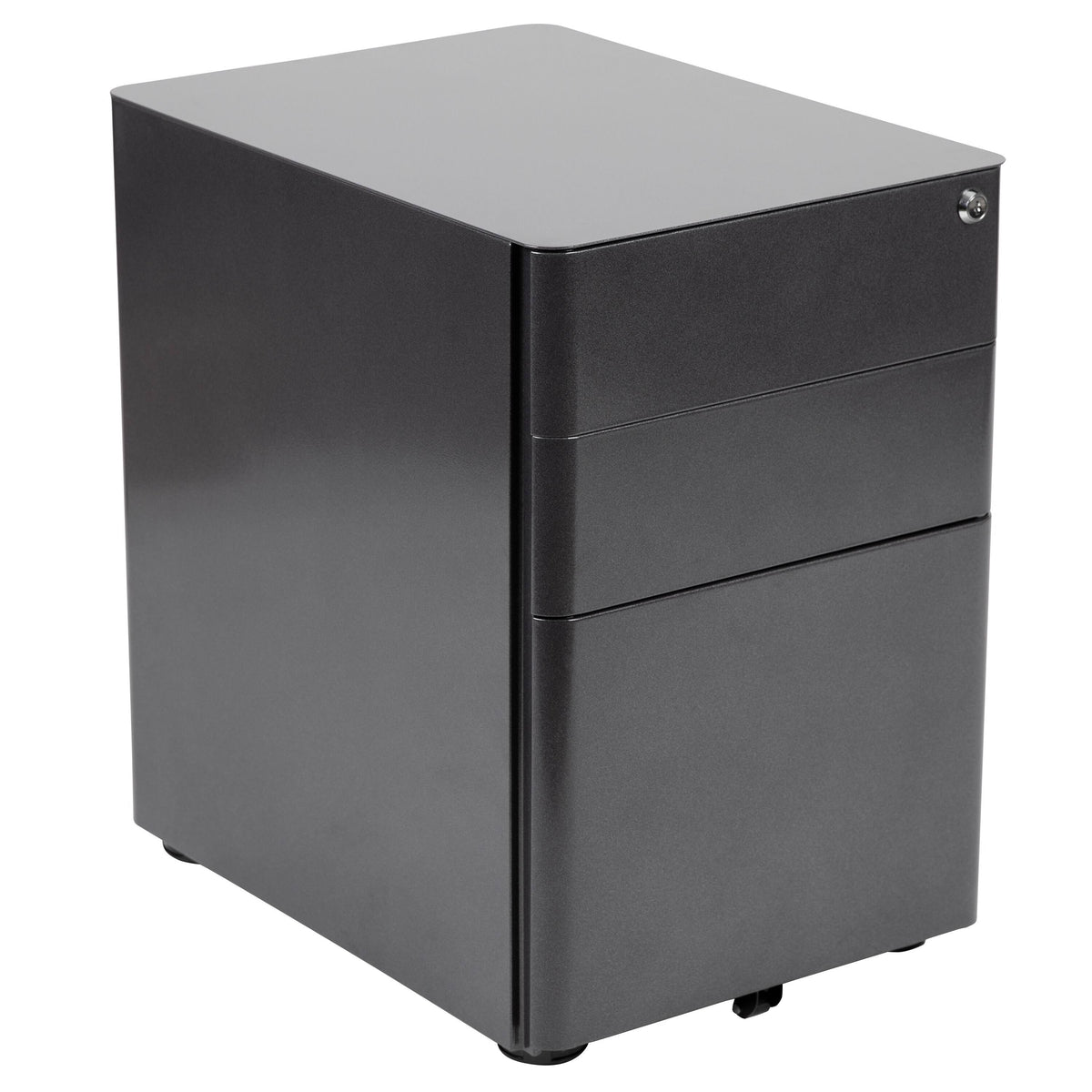 Black 3-Drawer Mobile Locking Filing Cabinet U556887