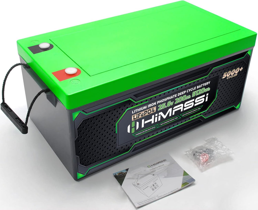 24V 200Ah LiFePO4 Deep Cycle Battery with 200A BMS X195