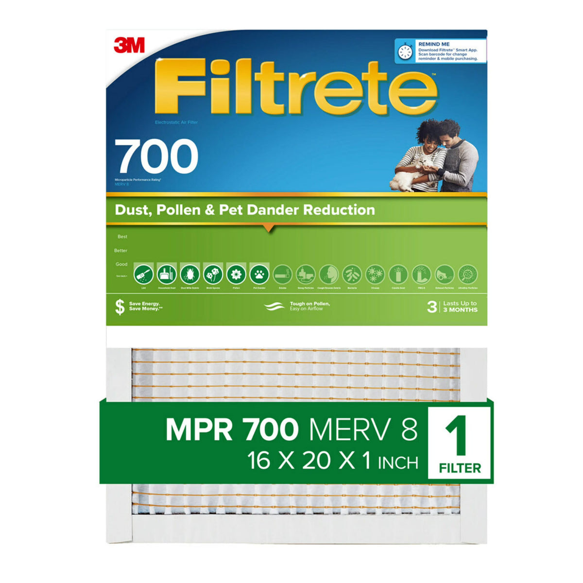 16x20x1 MERV 8 Air Filter L14958