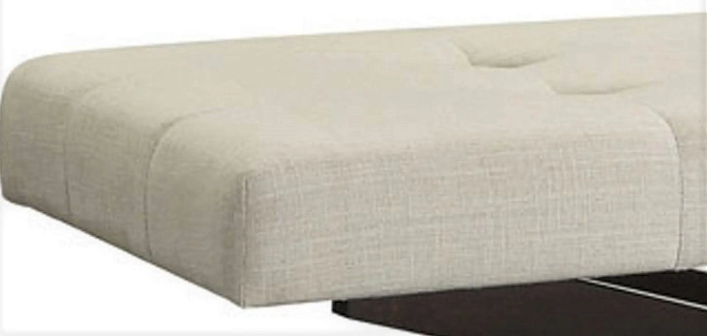 Beige Tufted Upholstered Bench H974