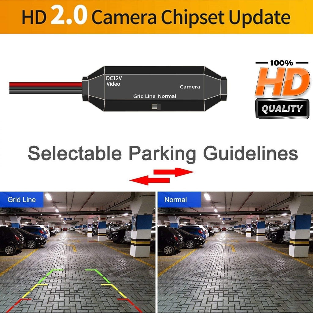 1280x720p Night Vision IP68 Waterproof License Plate Backup Camera Pack of 2 B99984