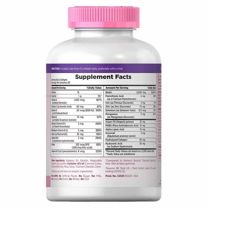 2 Pack Hair Skin and Nails 250 Softgels C14098