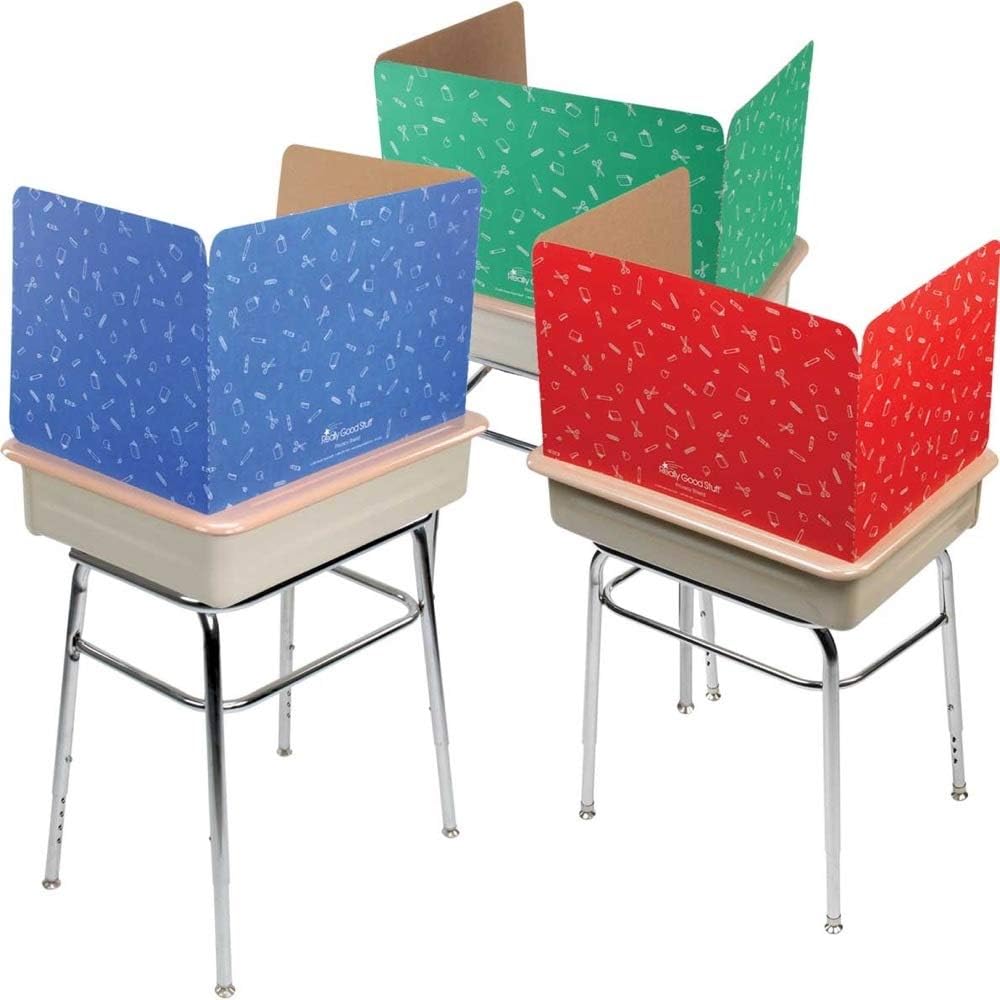 Set of 12 Large Privacy Shields for Student Desks W4254