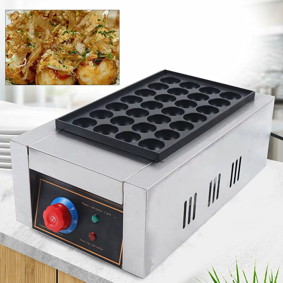28 Holes Electric Takoyaki Grill Pan 2000W H17742
