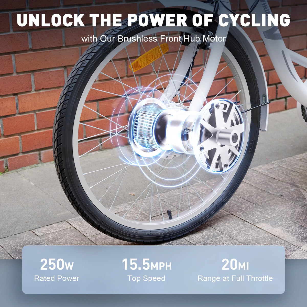 Electric Tricycle for Adults 3 Wheel Electric Bike 250W White S3432