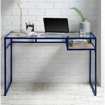 Blue Glass Top Desk S22921