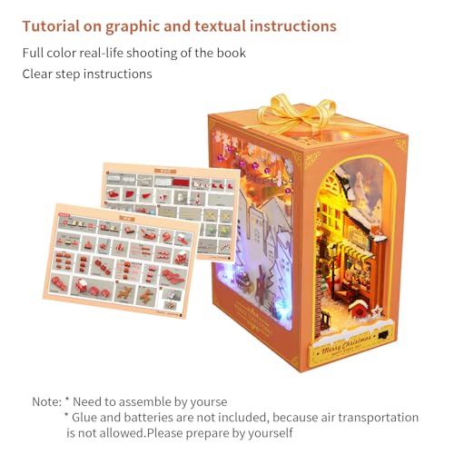 Miniature Dollhouse 3D Wooden Kit Bookshelf Decor B38593