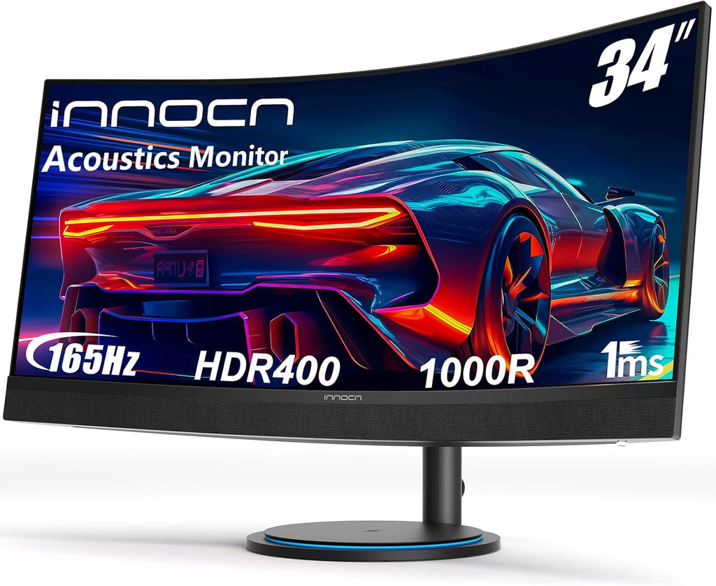 34" Curved Ultrawide Gaming Monitor 3440 x 1440p 165Hz Black P252