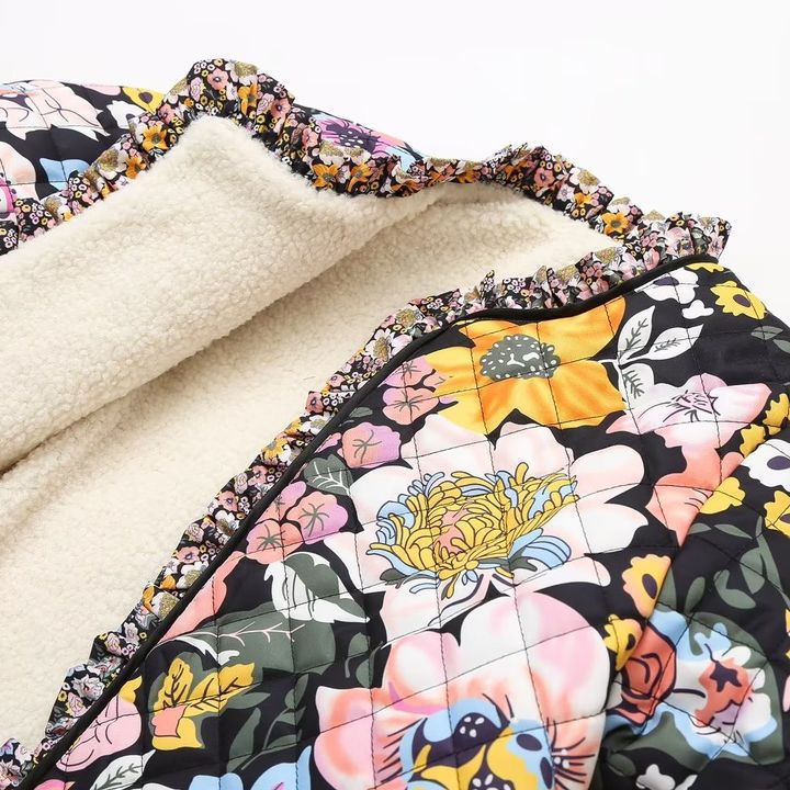 Quilted Floral Patchwork Bomber Jacket Z204
