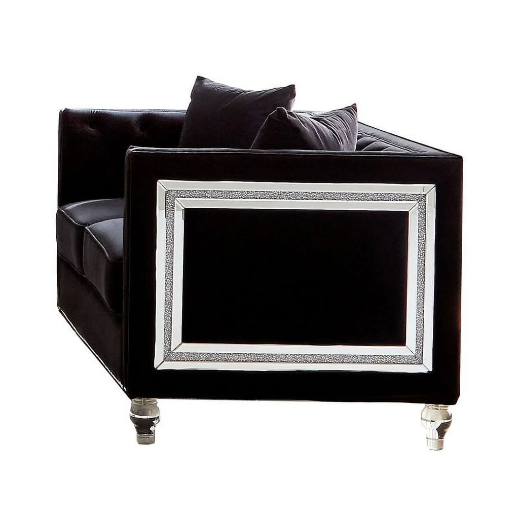 Black Upholstered Living Room Set I2120